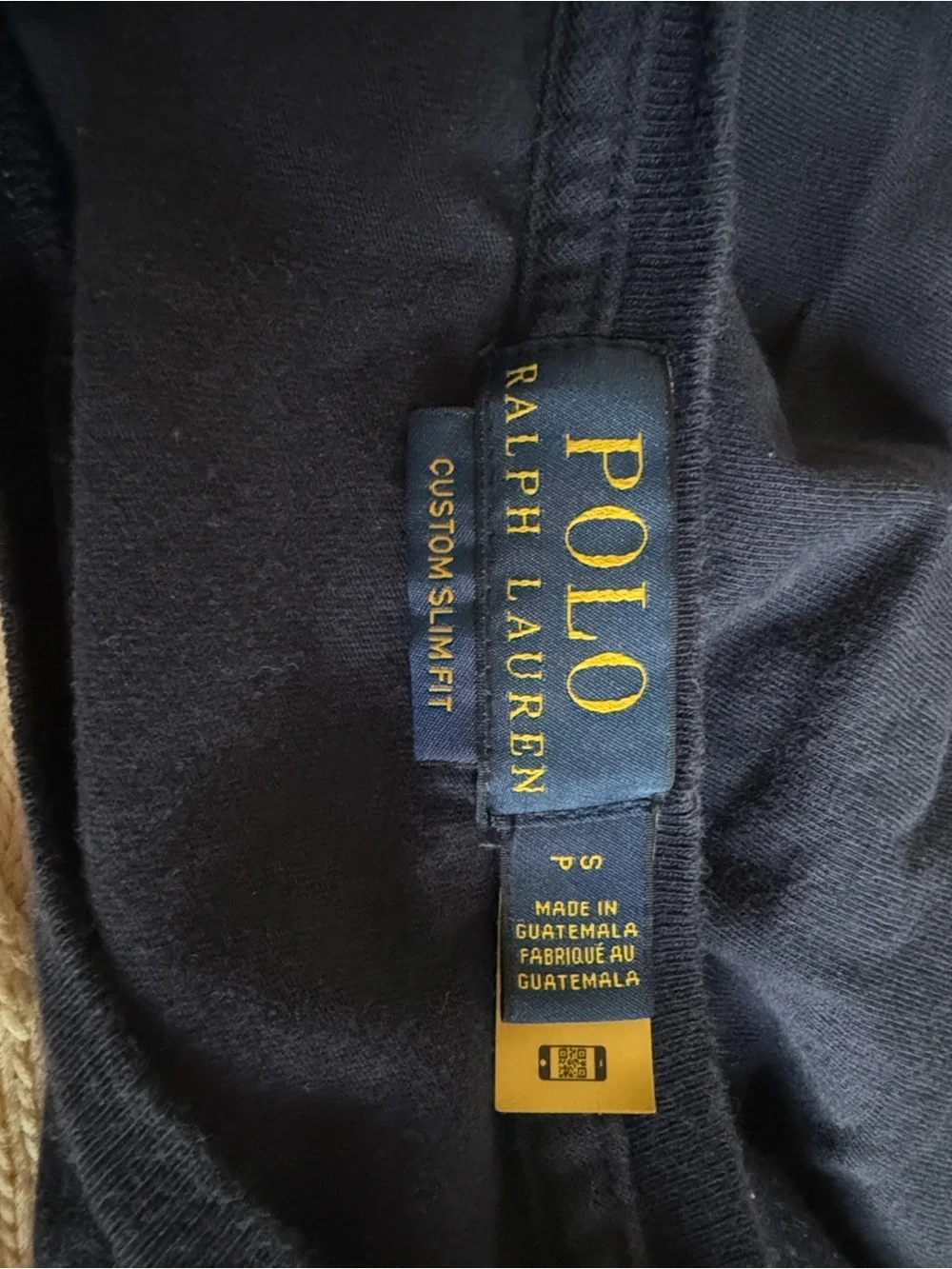 Ralph Lauren Navy Polo Bear Graphic Tee with Red Accents